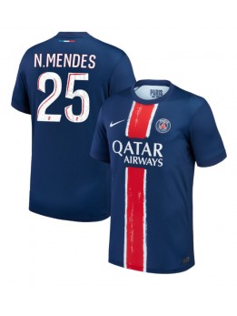 Billige Paris Saint-Germain Nuno Mendes #25 Hjemmedrakt 2024-25 Kortermet